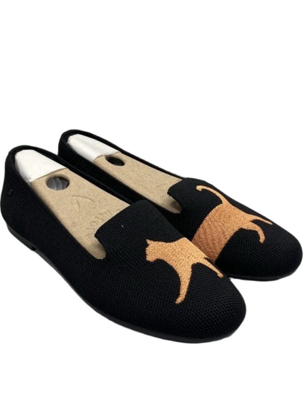 NEW VIVAIA Audrey Round Toe Embroidered Loafer Women's US 6, Black Cat